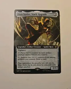 Iron Spider, Stark Upgrade (Extended Art) 0279 Regular MTG Spiderman M/NM - Image 1