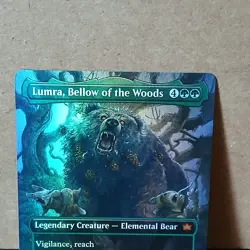 MTG Bloomburrow Lumra, Bellow of the Woods Borderless Foil Near Mint 0342 - Image 2