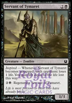 Servant of Tymaret 4x FOIL BNG MTG Born of the Gods Common MINT black - Image 1
