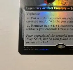 Iron Spider, Stark Upgrade (Extended Art) 0279 Foil MTG Spiderman M/NM - Image 2