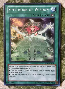 YuGiOh SPELLBOOK OF WISDOM Super Rare AP04-EN010 - Image 2