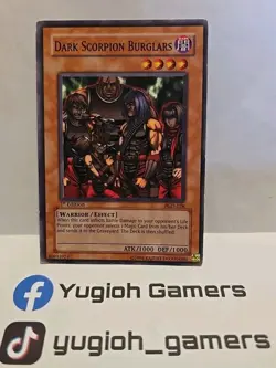 YUGIOH DARK SCORPION BURGLARS PGD 1ST EDITION COMMON LIGHT PLAYED - Image 1
