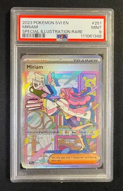 PSA 9 MINT Miriam 251/198 Scarlet & Violet Base Pokemon Graded Card - Image 1