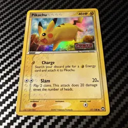 Pikachu 57/108 EX Power Keepers Reverse Holo Stamped Pokemon Card MP - Image 1