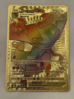 Dragapult VMAX 197/192 Rainbow HP320 Gold Foil Fan Art Display Card - Image 1