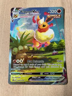JUMBO Flareon VMAX Promo Card Alt Art SWSH180 Pokemon Premium Collection LP - Image 1