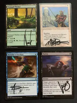 MTG Magic the Gathering x4 Lot Signed Cards Poole Graciano Noah - Image 1