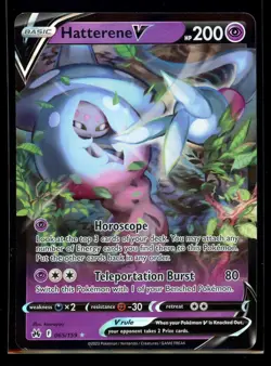 2023 Sword & Shield - Crown Zenith Hatterene V #65 Ultra Rare Holo Pokemon Card - Image 1