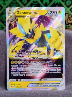 Zeraora VSTAR 055/159 Crown Zenith Holo Ultra Rare NM Pokemon Card 2023 - Image 1