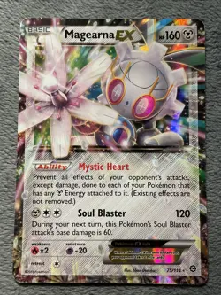 Magearna EX 75/114 2016 Ultra Rare Holo Pokemon Card MP - Image 1