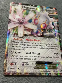 Magearna EX 75/114 2016 Ultra Rare Holo Pokemon Card MP - Image 3