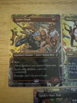 Marvel Magic The Gathering Spider-Man Lot Of 5 Borderless Foil Cards - Image 2