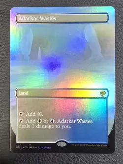 MTG English Adarkar Wastes (Borderless) NM Foil Dominaria United Magic Card - Image 1