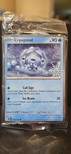 Cryogonal 047/191 - Pokemon TCG Holiday Calendar 2025 Festive Stamp Promo Card - Image 1