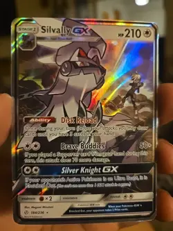 Pokemon S&M Cosmic Eclipse Silvally GX Full Art Holo Ultra Rare Card 184/236 - Image 1