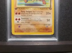 1999 Pokemon Jungle 1st Edition Primeape Card #43 PSA 8 Freshly Graded - Image 3