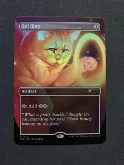 MTG Magic the Gathering Sol Ring FOIL Secret Lair Commander Raining Cats & Dogs - Image 1