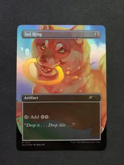 MTG Magic the Gathering Sol Ring FOIL Secret Lair Commander Raining Cats & Dogs - Image 2