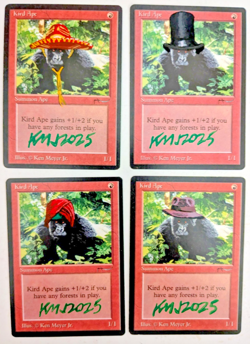 MTG ALTERED ARABIAN NIGHTS Kird Apes BY ORIGINAL ARTIST KEN MEYER JR. w/COA - Image 1
