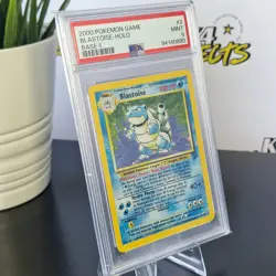 PSA 9 BASE SET 2 BLASTOISE HOLO SWIRL 4/130 ENGLISH POKEMON GRADED CARD - Image 2