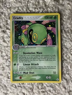 Cradily Holo Pokemon 2006 EX Legend Maker 3/92 Double Swirls NM - Image 1
