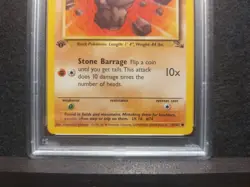 1999 POKEMON FOSSIL 1ST EDITION #47 GEODUDE PSA 9 Freshly Graded - Image 3