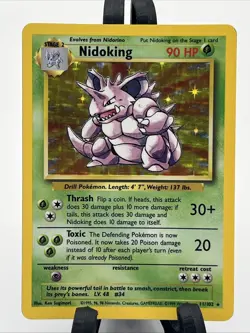Pokemon TCG Nidoking Base Set 11/102 Holo 1999-2000 Wizards - Image 1