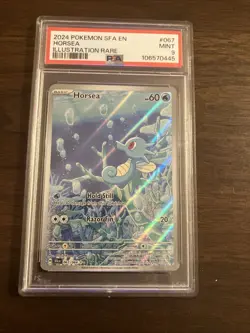PSA 9 HORSEA 2024 POKEMON SFA EN-SHROUDED FABLE ILLUSTRATION RARE 067/064 💦 - Image 1