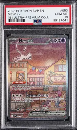 2023 POKEMON SVP EN-SV BLACK STAR PROMO 151 ULTRA-PREM COLL #053 MEW EX PSA 10 - Image 1