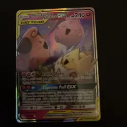 ULTRA RARE Togepi & Cleffa & Igglybuff GX 143/236 Tag Team Pokemon Fairy Trio LP - Image 1
