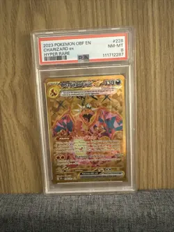 Pokemon 2023 Obsidian Flames en 228/197 Charizard EX Hyper Rare PSA 8 Near Mint - Image 1