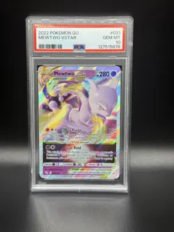 2022 POKEMON GO #031 MEWTWO VSTAR PSA 10 - Image 1