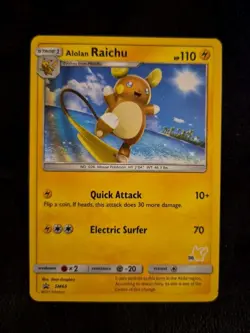 Alolan Raichu - Battle Academy Stamp #SM65 - Black Star Promo - Pokemon Card - Image 1