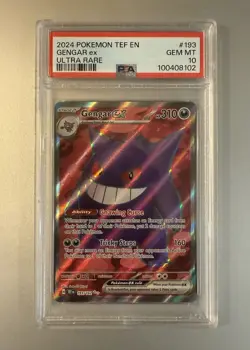 2024 Pokemon S&V Temporal Forces Gengar ex Ultra Rare PSA 10 Gem Mint #193/162 - Image 1