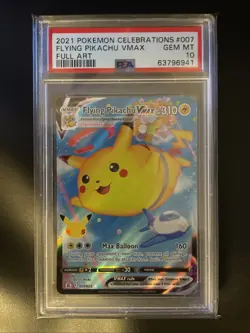 Pokemon Celebrations Flying Pikachu VMAX + Surfing Pikachu VMAX PSA 10 GEM MINT - Image 3