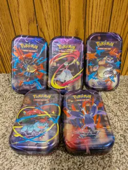 Pokemon (5) Mega Heroes Mini Tins NEW SEALED - Image 1