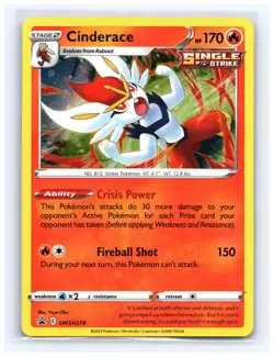 💥 Cinderace Holo Black Star Promo Holo SWSH278 Pokemon TCG 2023 Sword & Shield - Image 1