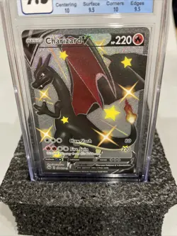 2020 Pokemon Charizard V Champions Path 079/073 Gem Mint 9.5 CGC Grade Like PSA - Image 2