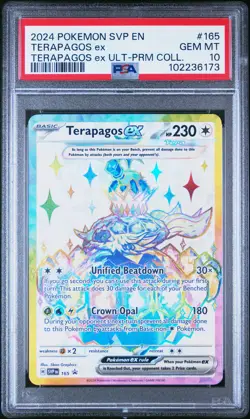 2024 POKEMON SVP EN-SV BLACK STAR PROMO #165 TERAPAGOS EX PSA 10 - Image 1