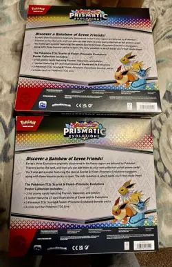 Pokemon TCG Sealed Set of Prismatic Evolutions Poster Collections. Set Of 2 - Image 2