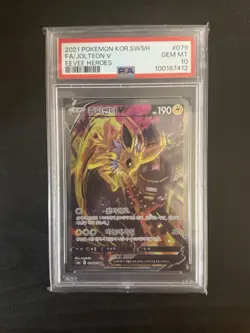 PSA 10 Jolteon V Alt Art Pokemon TCG Korean Eevee Heroes 079/069 - Image 1