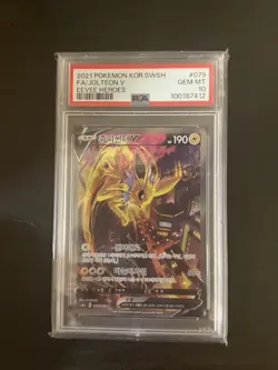PSA 10 Jolteon V Alt Art Pokemon TCG Korean Eevee Heroes 079/069 - Image 5