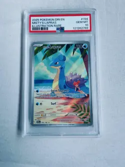 2025 POKEMON DRI EN-DESTINED RIVALS ILLUSTRATION RARE MISTY'S LAPRAS PSA 10 - Image 1