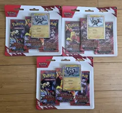 Pokemon TCG Destined Rivals SV10 3-Pack Blister SEALED LOT OF 3 - Image 1
