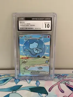 POKEMON CGC 10 Gem Mint 2024 SV Paldean Fates Mew ex 232/091 SIR Bubble Mew - Image 2