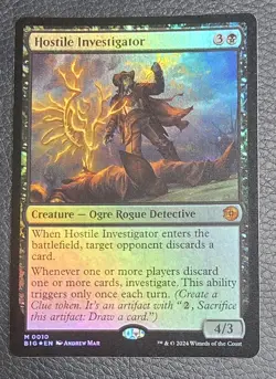 Hostile Investigator Outlaws of Thunder Junction: the Big Score Foil MTG Magic - Image 1