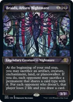 MTG English Braids, Arisen Nightmare (Textured Foil) NM Foil Dominaria United - Image 1