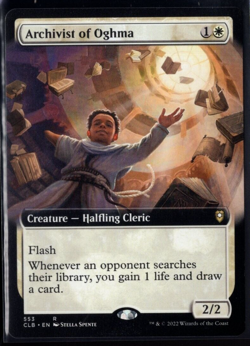 Archivist of Oghma 553 Extended Art Rare Non Foil Baldur's Gate Magic TCG NM - Image 1