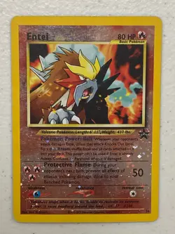 Awesome Pokemon Card Black Star Promo Enter #34 Holo Foil Played - Image 1