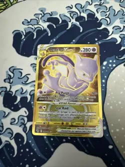 Mewtwo VSTAR 086/078 Secret Gold Rare Pokemon Go Near Mint - Image 1
